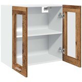  Zidni kuhinjski ormarić "Lyon" sa staklenim vratima staro drvo 60x31x60 cm | Eponuda.ba