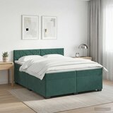  Boxspring krevet s madracem Tamnozelena 200 x 200 cm Baršun Cijene