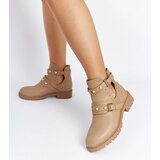 Gemre Beige ankle boots with cutout and pearls Asker | ePonuda.com