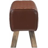  Klupa 60 x 30 x 45 cm Prava koža Smeđa dijamantna | shoptok.hr