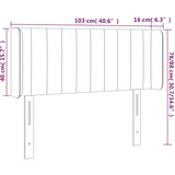  LED uzglavlje smeđesivo 103x16x78/88 cm od tkanine | shoptok.hr