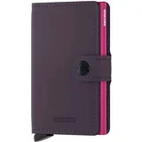 Secrid Usnjena denarnica Miniwallet Matte Dark Purple-Fuchsia vijolična barva