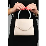 LuviShoes MONACO Beige Satin Women's Handbag