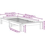  Okvir kreveta bez madraca voštano smeđi 100x200 cm od borovine | shoptok.hr