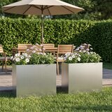  Vrtna saksija 2 kom. Srebrna 50 x 20 x 40 cm Pocinčani čelik | shoptok.hr