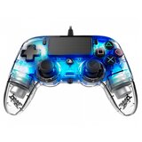 Nacon PS4 TRANSPARENTEN ŽIČNI IGRALNI PLOŠČEK, MODER | Shoptok.si
