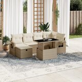 vidaXL 7-dijelni set vrtnih sofa od poliratana s jastucima bež | shoptok.hr