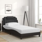  Krevet Viana s madracem crni 100 x 200 cm od umjetne kože | shoptok.hr