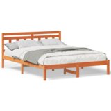  Konstrukcija postelje Rjava 150 x 200 cm Masivno borovo les, (5000123857) | Shoptok.si