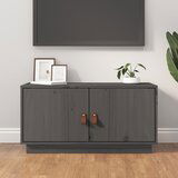 The Living Store TV omarica siva 80x34x40 cm trdna borovina - TV Omarica, (21376172) Cene