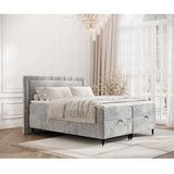 Maison de Rêve Svetlo siva boxspring postelja s prostorom za shranjevanje 200x200 cm Voyage – | Shoptok.si