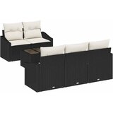  Set sofe s jastukom s jastukom 6 pcs Crna i Krema poliratan | shoptok.hr