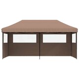 Šator za svadbe - šator za zabave Smeđa 292 x 580 x 315 cm Oxford tkanina - Smeđa s dvije bočne zidove Da | shoptok.hr
