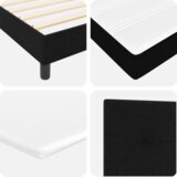 Box Spring Krevet s Madracem Crni 180x200 cm Tkanina | shoptok.hr