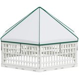  Ograda za Pse s 6 Panoa Bijela 122 x 106 x 79 cm Plastika | Shoptok.si