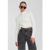 Urban Classics Women's sweater with a zipper with cropped rib knit whitesand | Shoptok.si
