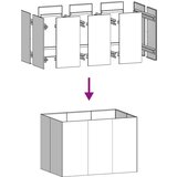 vidaXL Sadilica bijela 120x80x80 cm od čelika | shoptok.hr