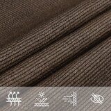 vidaXL Senčno jadro 160 g/m² rjavo 3x6 m HDPE | Shoptok.si