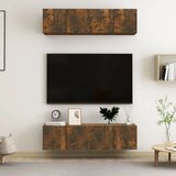 vidaXL Stenska TV omarica 4 kosi dim. hrast 60x30x30 inženir | Shoptok.si