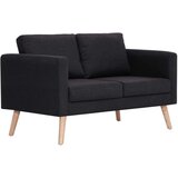 vidaXL Kavč dvosed iz blaga črn | Shoptok.si