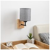  Brilagi - Zidna lampa NUBILA WOOD 1xE27/25W/230V hrast/siva | Eponuda.com
