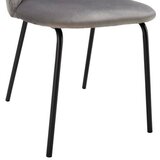 Bessagi Home stol selina, siva, žamet | Shoptok.si