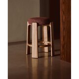 Kave Home Barska stolica od čvrste jeseni boja terakote/u tamnoj prirodnoj boji (visine sjedala 65 cm) Granite – | shoptok.hr