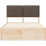  Posteljni okvir z oblazinjenim vzglavjem Taupe 120 x 190 cm, (5000103634) | Shoptok.si