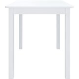  Blagovaonski stol bijeli 114 x 71 x 75 cm od drva kaučukovca | shoptok.hr