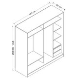 Hanah home Ormar Kale 180x190x52cm bež | Eponuda.ba