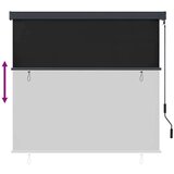 vidaXL Vanjska Roleta Prugasti Podesiva Antracit 180 x 250 cm tkanina | shoptok.hr