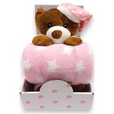 Bbo set plišana igračka + ćebence Bear Pink | ePonuda.com