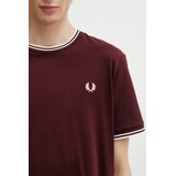 Fred Perry Majice s kratkimi rokavi TWIN TIPPED T-SHIRT Bordo | Shoptok.si