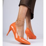 D/CEO marka niezdefiniowana Orange patent pumps on a heel Merium | ePonuda.com