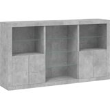 Komoda s LED svjetlima siva boja betona 181,5x37x100 cm | shoptok.hr