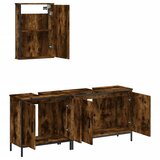  3-dijelni set kupaonskog namještaja boja hrasta drveni | shoptok.hr