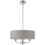  Endon 94377 - Luster na lancu HIGHCLERE 3xE14/40W/230V siv/sjajni hrom | Eponuda.com
