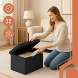 Ruhhy crni baršunasti puf 60x30x30 cm | shoptok.hr