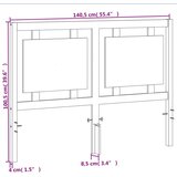 vidaXL Uzglavlje voštano smeđe 135 cm od masivne borovine | shoptok.hr