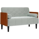  Dvosjed s jastucima, svijetlo sivi, 110 cm, baršun | shoptok.hr