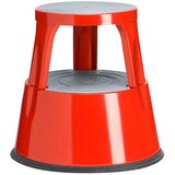 Metalna hoklica / stolica sa točkićima - crvena