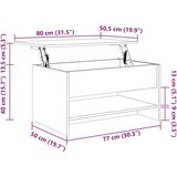 vidaXL Klubska mizica betonsko siva 80x50x40 cm konstruiran les | Shoptok.si