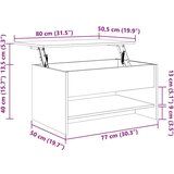 vidaXL stolić za kavu boja betona 80x50x40 cm konstruirano drvo | shoptok.hr