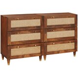  Set komoda 2 pcs Smeđa 60 x 33,5 x 75 cm Čvrsto drvo manga | shoptok.hr
