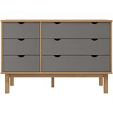  Ladičar OTTA smeđe-sivi 111x43x73,5 cm od masivne borovine | shoptok.hr