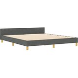  Krevetna konstrukcija Tamno siva 180 x 200 cm tkanina | shoptok.hr