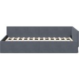 vidaXL Kutni okvir kreveta Ostalo s uzglavljem Tamno siva 80 x 200 cm | shoptok.hr
