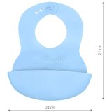 BabyOno Silikonski slinček 6 m+, moder | Shoptok.si