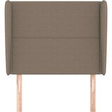  Vzglavje z ušesi taupe 103x23x118/128 cm blago, (20933088) | Shoptok.si