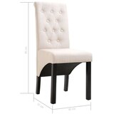  Jedilni stoli 2 kosa blago kremne barve | Shoptok.si
